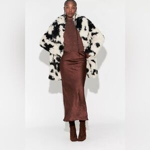 Free People Jade Spotted Faux Fur Coat